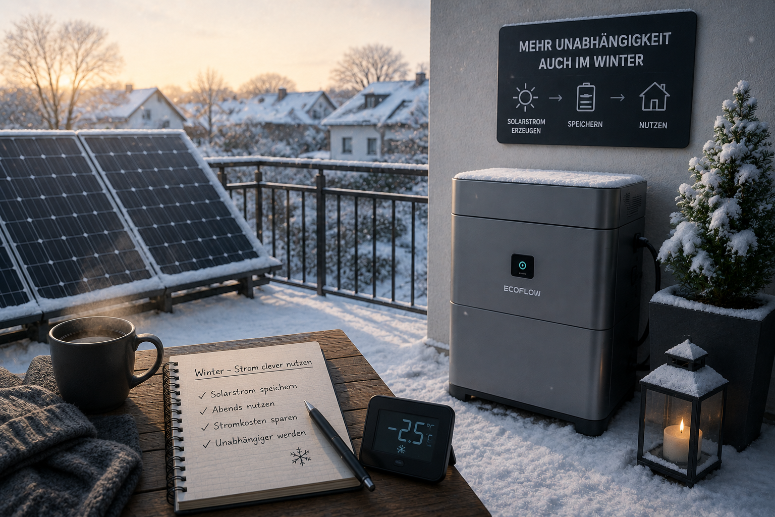 Balkonspeicher im Winter: Lohnt sich ein Speicher bei wenig Sonne?